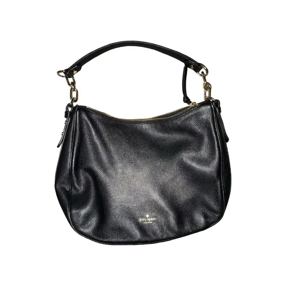 Kate Spade Black Pebbled Leather Hobo Shoulder Bag